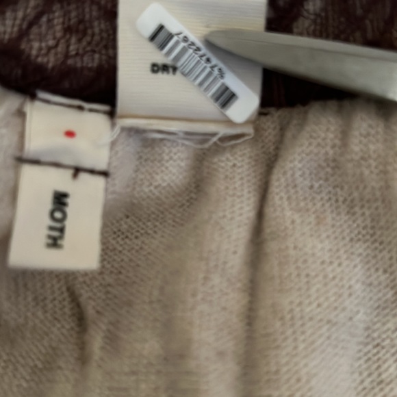 Moth Lace Shrug/sweater/jacket with Cream Underlay - Picture 5 of 5